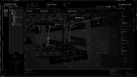 Futuristic Police Tech Discovers Position Of Terrorist With Satellite Scan. Futuristic Police Scanner Tech Tracking Criminals. Futuristic City Map. Police Vehicle Position Search Tech. Path Monitoring - Powered by Shutterstock - Get 15% off with code: PIKWIZARD15