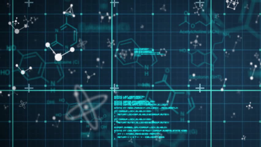 Animation of data processing with chemical formula and molecules on black background. Global science, medicine, computing and digital interface concept digitally generated video. - Powered by Shutterstock - Get 15% off with code: PIKWIZARD15