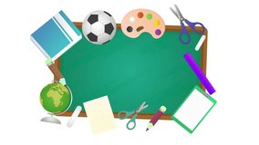 Back to School Background with Blackboard Animation - Powered by Shutterstock - Get 15% off with code: PIKWIZARD15