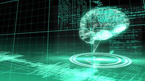 Animation of digital brain over data processing on black background. Global medicine, science, computing and digital interface concept digitally generated video. - Powered by Shutterstock - Get 15% off with code: PIKWIZARD15