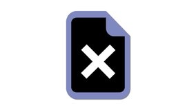 An icon representing a document with a black background and a white cross symbol, indicating deletion or cancellation. - Powered by Shutterstock - Get 15% off with code: PIKWIZARD15