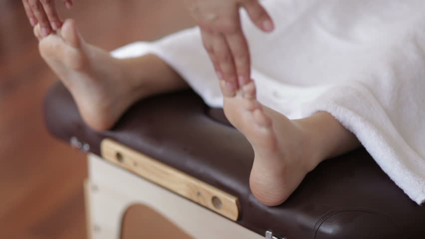 Feet massage in spa
