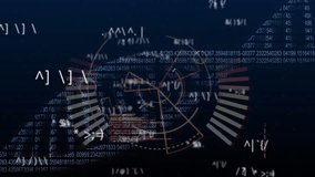Animation of data processing with scope scanning over dna strand on black background. Global medicine, science, computing and digital interface concept digitally generated video. - Powered by Shutterstock - Get 15% off with code: PIKWIZARD15