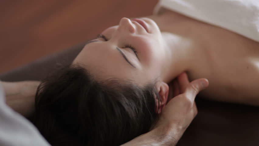 Neck massage in spa
