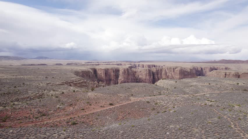 Indian Canyon And Little Colorado Gorge River At Grand Canyon National Park In Arizona, United States. aerial approaching, wide shot
