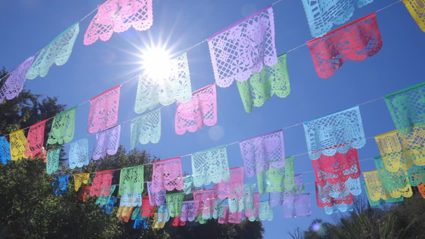 Party fiesta decoration Mexican papel picado skull banner Cinco de Mayo decor