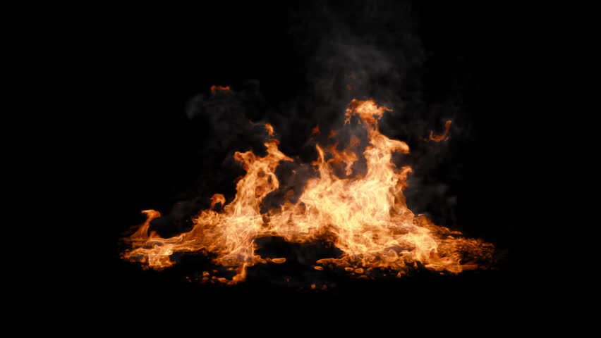 Intense Ground Fire Flames and Alpha layer included: High-Quality Clip Ideal for Creating Dramatic Cinematic Effects and Seamless Visual Enhancements on Transparent Background