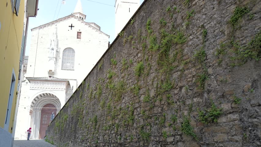 Bergamo, Lombardy, Italy - Views of the historic center of the upper city