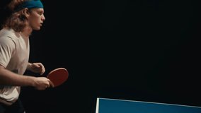 Blond table tennis player in a match - Powered by Shutterstock - Get 15% off with code: PIKWIZARD15