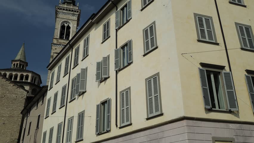 Bergamo, Lombardy, Italy - Views of the historic center of the upper city