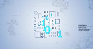 Animation of binary coding digital data processing over computer servers. Global connections, computing and data processing concept digitally generated video. - Powered by Shutterstock - Get 15% off with code: PIKWIZARD15