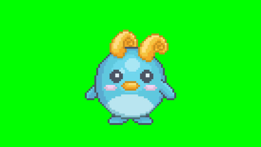Happy Penguin, Pixel Art Animation Character
