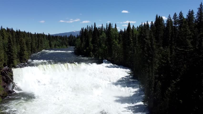 Dawson Falls is a waterfall on the Murtle River in Wells Gray Provincial Park British Columbia Canada