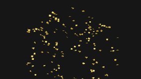 Gold Confetti Explosions on Alpha Matte Channel - Powered by Shutterstock - Get 15% off with code: PIKWIZARD15