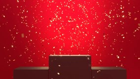 Looping video of winner podium with falling confetti, Champion award, 4K footage. - Powered by Shutterstock - Get 15% off with code: PIKWIZARD15