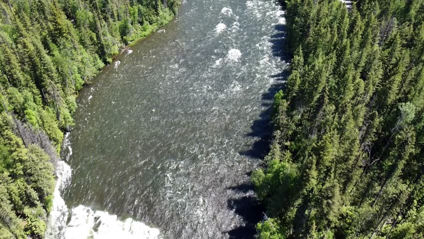 Dawson Falls is a waterfall on the Murtle River in Wells Gray Provincial Park British Columbia Canada