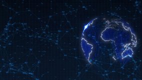 Global connection network World map digital futuristic Hi tech communication technology background. Technology internet worldwide business. Global world network connected earth cryptocurrency - Powered by Shutterstock - Get 15% off with code: PIKWIZARD15