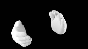 Black background. White-gloved hands applauding - Powered by Shutterstock - Get 15% off with code: PIKWIZARD15