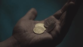 Hand Holding Multiple Euro Coins. Close-up, shallow dof. - Powered by Shutterstock - Get 15% off with code: PIKWIZARD15