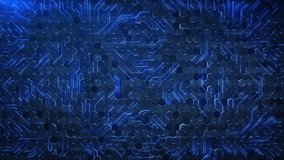 Circuit Board with moving electrons Data Flow Loop Background Animation. Digital Circuit board. Technology Processors CPU . ai powered Motherboard digital chip Circuit Board electrons. processing. HUD - Powered by Shutterstock - Get 15% off with code: PIKWIZARD15