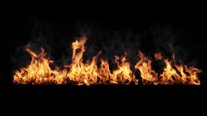 High-Quality Seamless Loop Fire Flames with Alpha Channel PNG Background