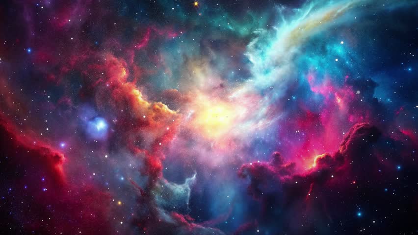 Beautiful starry sky, nebula and space background