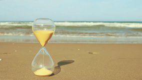 Video of hourglass with sand pouring with copy space on blue background. Time and time keeping concept.  - Powered by Shutterstock - Get 15% off with code: PIKWIZARD15