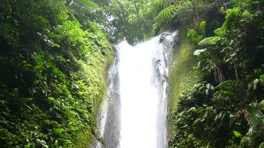 Beautiful waterfall in the Philippines. Negros Island. Casaroro Falls