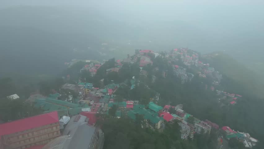 Shimla Hill Station Aerial View Mall Road