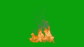 Video of a seamless loop of fire flames and smoke, 4k 30p, with green screen for transparency - Powered by Shutterstock - Get 15% off with code: PIKWIZARD15