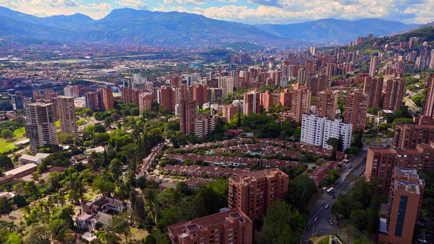 Aerial video from the Los Balsos sector, in the El Poblado neighborhood of the City of Medellín.