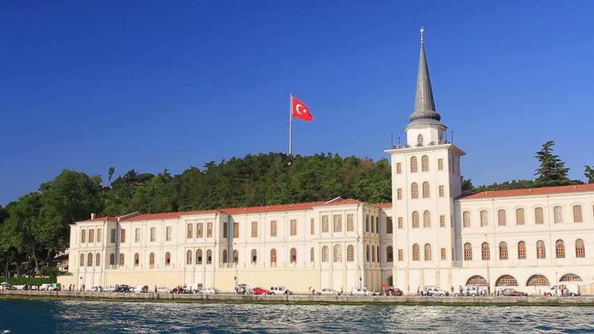 Kuleli High School Building from the waterside, Bosporus, Istanbul
