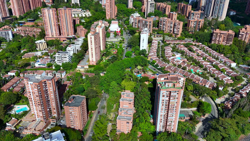 Aerial video from the Los Balsos sector, in the El Poblado neighborhood of the City of Medellín.
