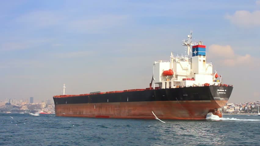 ISTANBUL - JANUARY 17: Bulk carrier ship GLOBAL F (IMO: 9178226, Liberia) on
