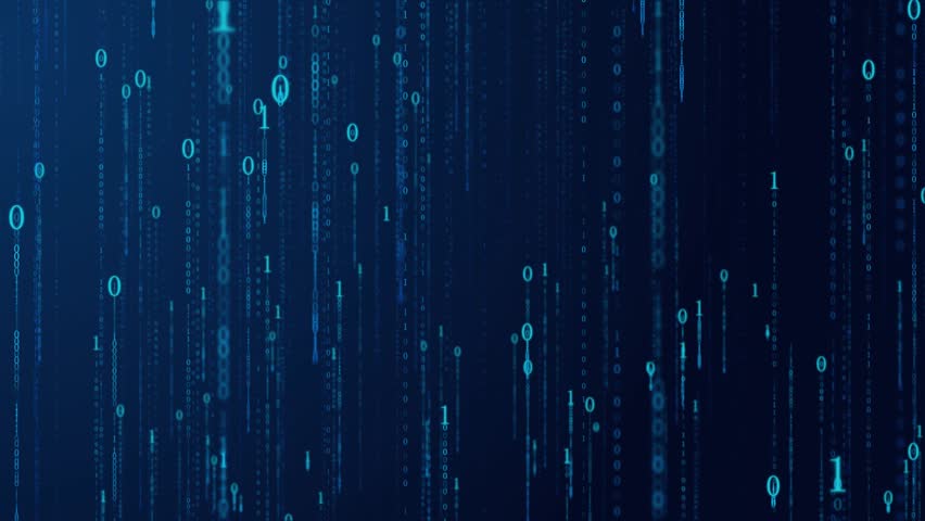 Binary digital flow particle 01 rising