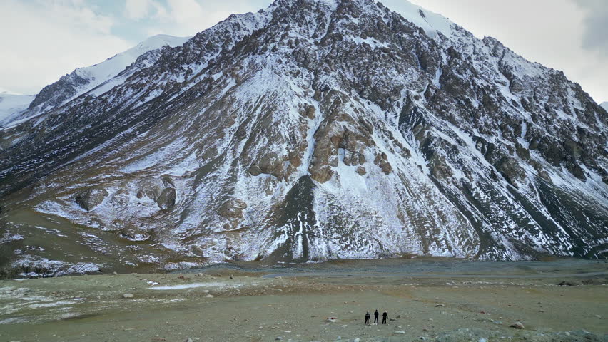 Scenic snow mountain in Khunjerab Pass, North Pakistan