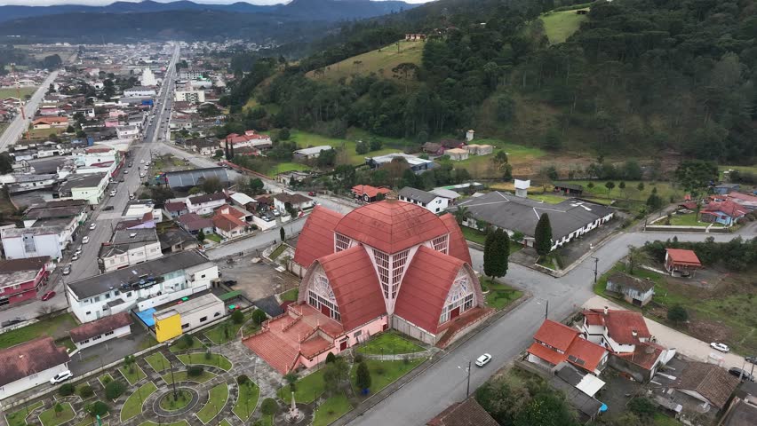 Urubici in Santa Catarina, Brazil. Aerial view.
