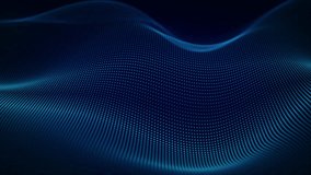 Beautiful Blue Wave Technology Background with Dotted Grid. The video features a smooth, flowing grid of dots in a blue color scheme, creating a futuristic, digital ambiance. Perfect for looping as a  - Powered by Shutterstock - Get 15% off with code: PIKWIZARD15