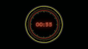 Digital Futuristic Timer Clock Countdown Timer pack with LCD Display Numbers Black Background. Hologram digits on black background. Timecode countdown glitch malfunction real time. Timecode - Powered by Shutterstock - Get 15% off with code: PIKWIZARD15