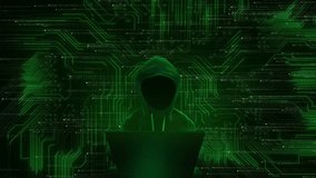 Cybersecurity vulnerability hacker coding malware. Hooded computer cyber private data security server metaverse data protection, internet network, business financial data cyber attack encryption 4K 3D - Powered by Shutterstock - Get 15% off with code: PIKWIZARD15