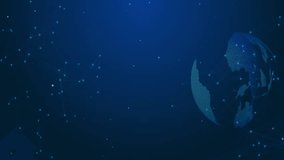 Digital World, Cryptocurrency Network Concept, Blockchain, Data, Internet, Security System, Computer Network. Virtual planet Earth particles lines connection big data. Abstract technology background. - Powered by Shutterstock - Get 15% off with code: PIKWIZARD15