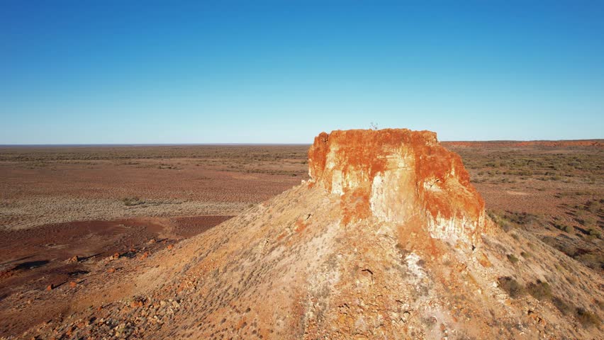 Pillar shaped mountain in remote Australian outback