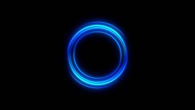 Abstract Blue Glowing Circular Energy Effect. Glowing Circle. Fractal Lines. 4K - Powered by Shutterstock - Get 15% off with code: PIKWIZARD15
