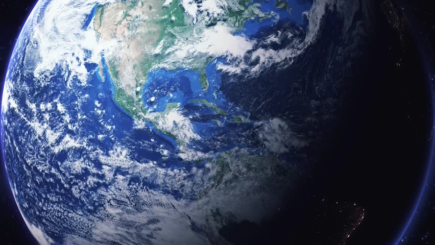Zooming in on Mandeville, Jamaica frome space - Perfect for Travel Intros and Backgrounds. Realistic 3D Animation.