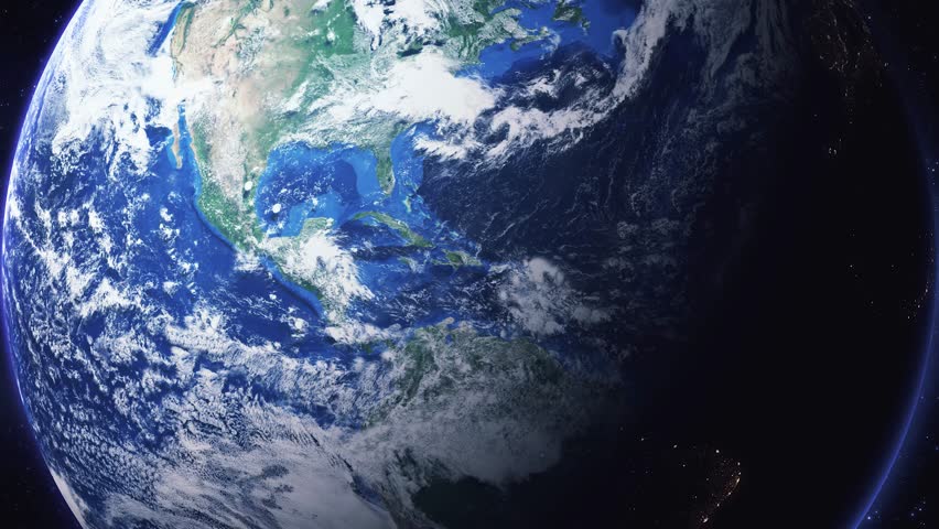 Zooming in on Santo Domingo Norte, Dominican Republic frome space - Perfect for Travel Intros and Backgrounds. Realistic 3D Animation.