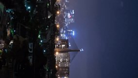 Vertical video - Night timelapse of ANZAC Bridge in Sydney, Australia - Powered by Shutterstock - Get 15% off with code: PIKWIZARD15
