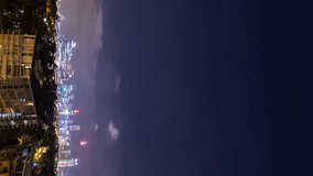 Vertical video - Night timelapse of Sydney CBD with starry sky and clouds rolling - Powered by Shutterstock - Get 15% off with code: PIKWIZARD15
