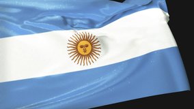Argentina Flag waving transition 4K animation Alpha channel included - Powered by Shutterstock - Get 15% off with code: PIKWIZARD15