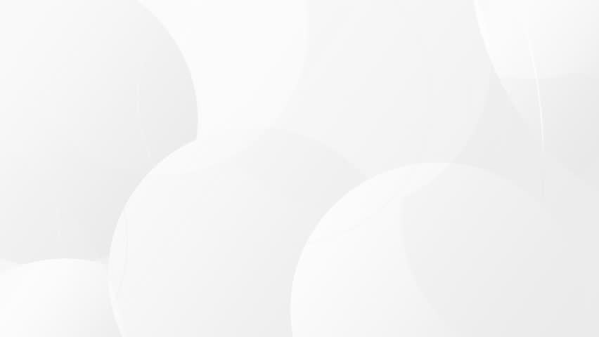 Bright white grey minimal circles abstract motion background. Seamless looping video animation 4K footage