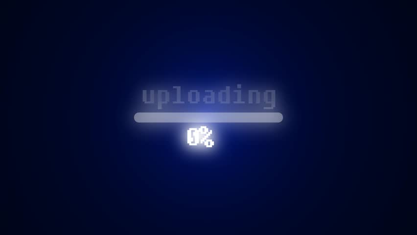 animated files uploading process . loading bar  animation downloading and processing 100 percent complete